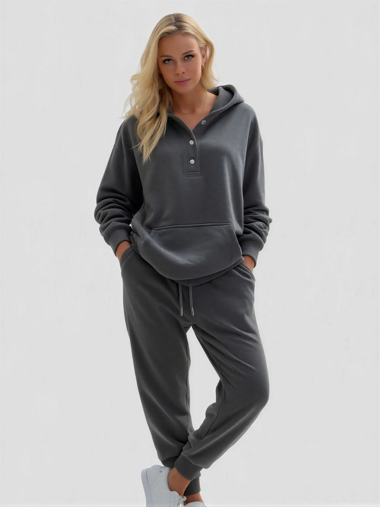 Oversized Snap-Fit Hoodie